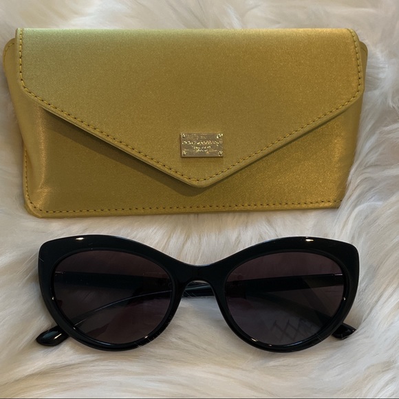 Dolce & Gabbana #6124 Black/ Light Grey Ombré lens Cat Eye Sunglasses - Picture 4 of 16